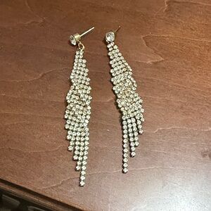 Elegant Gold and Silver Dangle Earrings